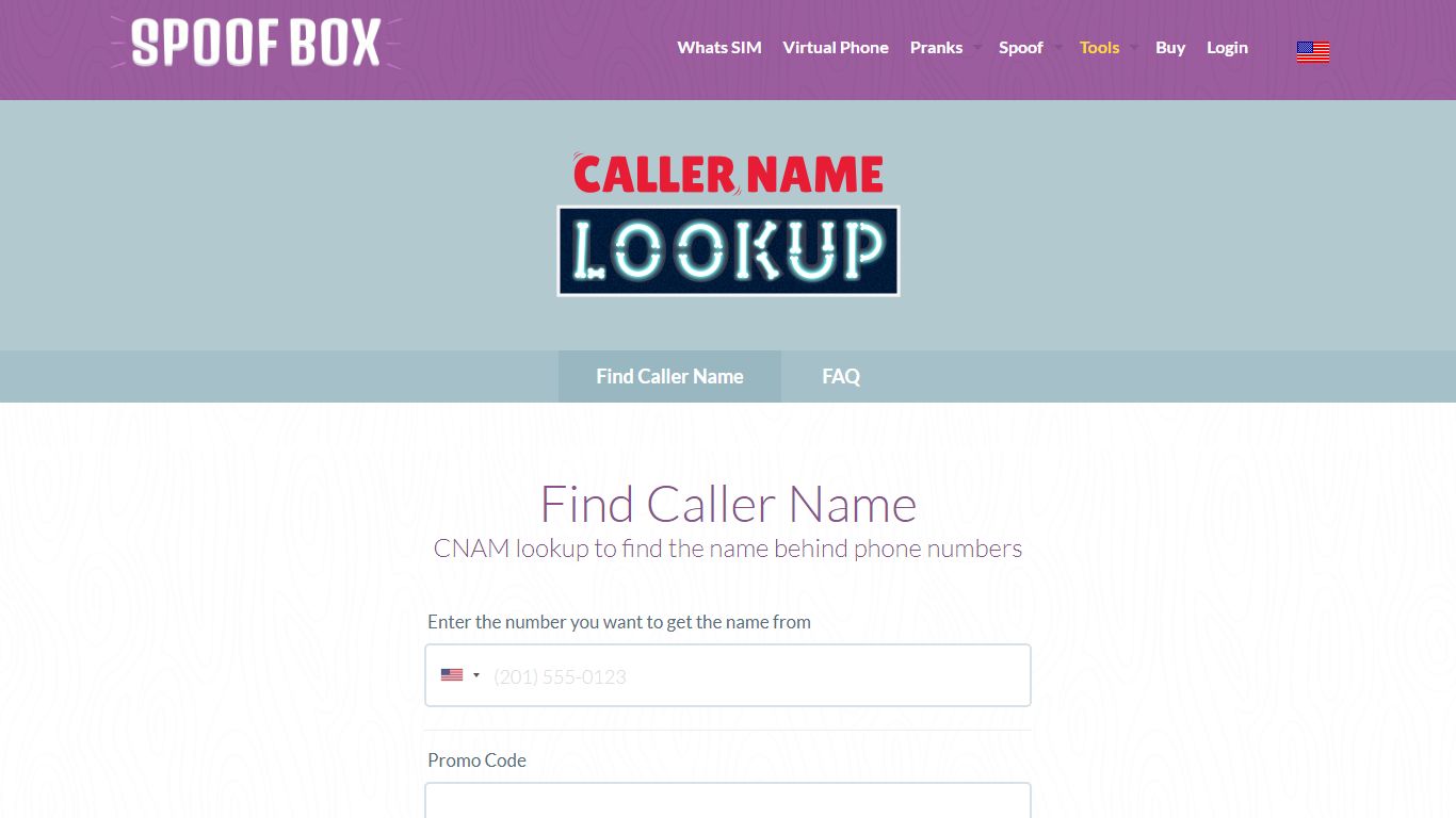 Find caller name from phone numbers | CNAM Lookup - Spoofbox